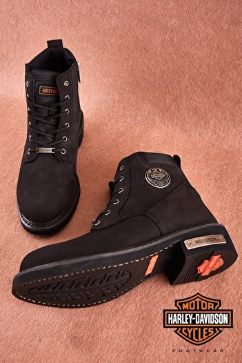 Harley Davidson Δερμάτινες Μπότες - Λαστιχένια Σόλα