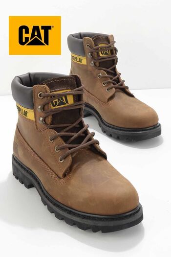 Caterpillar Lastik Tabanlı Deri Bot