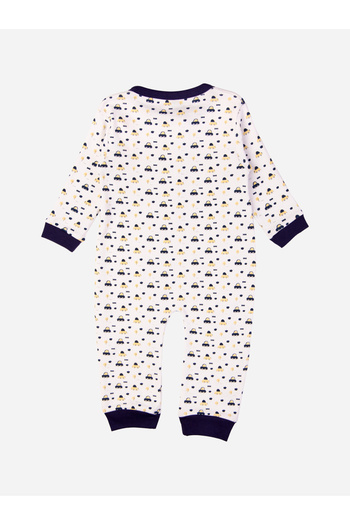 Babies Basic By Styli Car Graphic Print Long Sleeves Sleepsuit