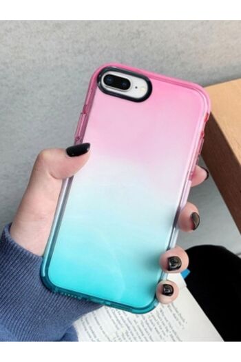 mooodcase iPhone 8 Plus Premium Rainbow Color Silicone Phone Case Colorful Mchzr