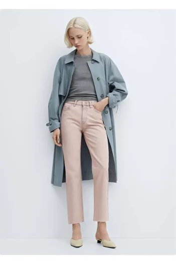 MANGO Woman Straight Cut Crop Jeans - Comfortable Cut