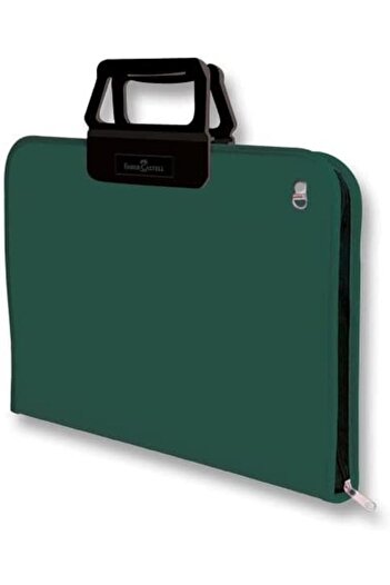 Faber Castell 38X55 cm Dark Green Project Case, Large Internal Volume, Ergonomic Carrying Strap, Pp Material