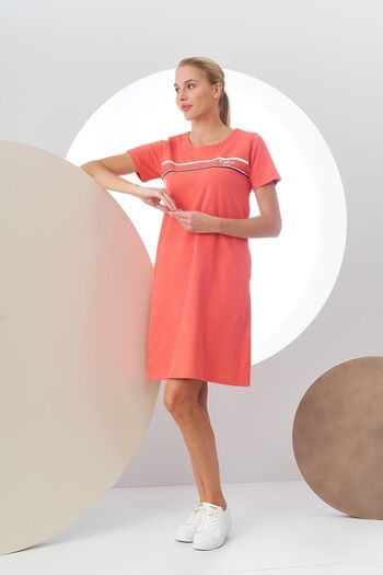 PJS 24146 Жіноче плаття з короткими рукавами