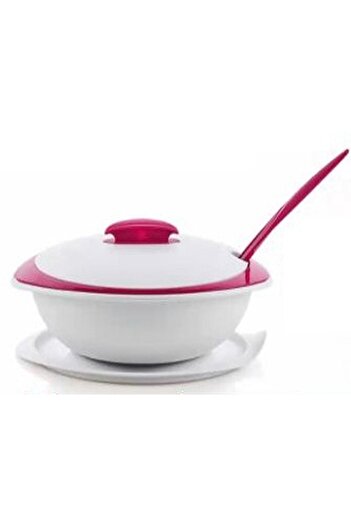 Tupperware Stylish Serving Plate 1.5 L Cherry Rot Esc