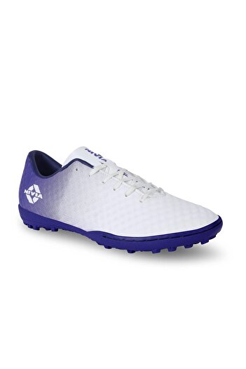 Nivia Oslar 2.0 Football Shoes (White/Blue, 8 UK/ 9 US / 42 EU) | Mesh with TPU Film Upper