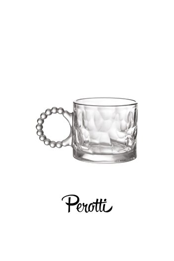 Perotti Ringo Stone 325 Ml 6-Piece Glass Mug Tea Coffee Cup 15175