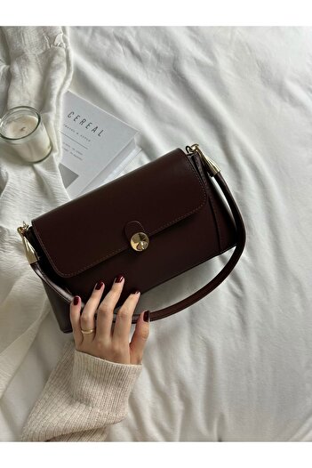 ELFCO Keserűbarna vintage bagett táska