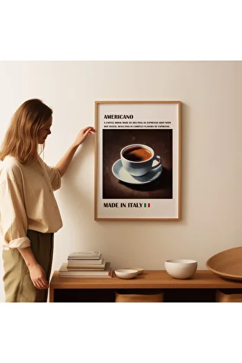 ARTHOUSECOLLECTIVE Americano - Coffee Poster - Frameless Poster at Painting Dimensions