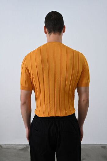 İLKCET MODA Premium Knitwear T-shirt - Stripe Detailed