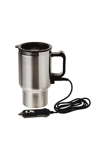 Light up 12V Steel Cup Kettle - Water Heater and Cigarette Lighter Plug for Car