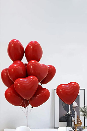 ferah feza 30 Pieces Heart Balloons - Indoor Decoration for Birthday and Special Day