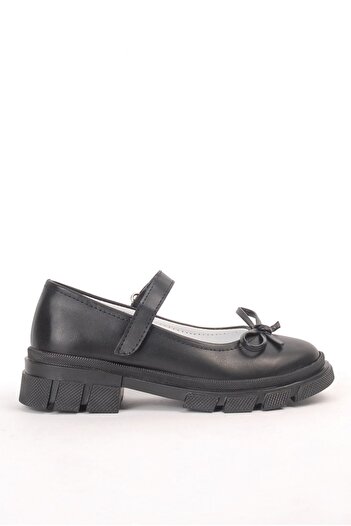 Rıdvan Çelik Black Casual Ballerinas and School Shoes for Girls