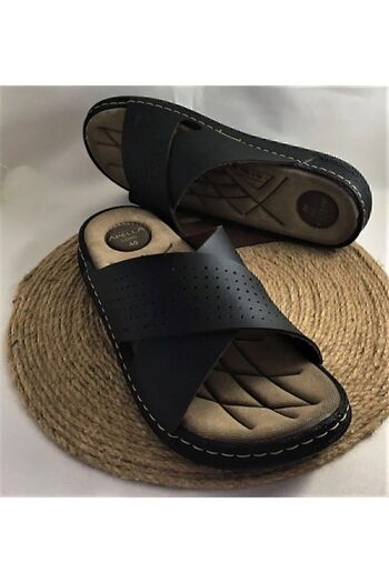 madam gold Men's Orthopedic Slippers - Soft Leather, Light Sole, Heel Spur Prevention