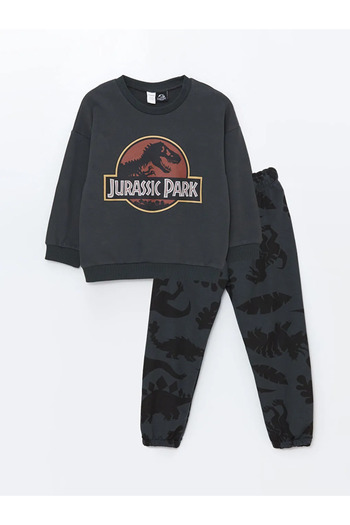 LC Waikiki Σετ φόρμας LCW baby Boy Jurassic Park με στάμπα με λαιμόκοψη