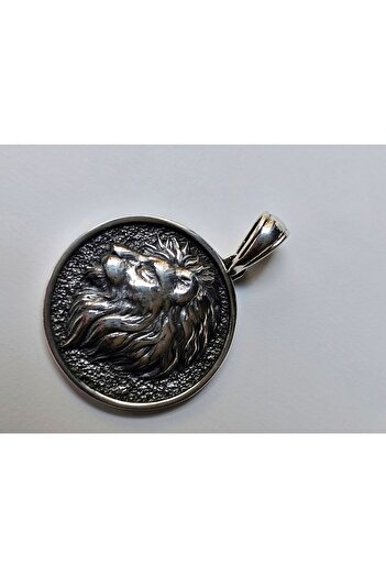 Ari Jewelry 925 Ayar Gümüş Aslan Başlı Kolye Ucu
