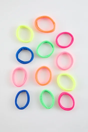 TRENDYOLKIDS Pack of 12 Colorful Girls' Rubber Buckles - Tkdaw25Tk00000