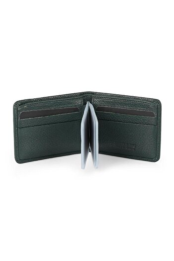Daniel Klein DKL0794-4 Виготовлений з натуральної шкіри зелений чоловічий гаманець та картка