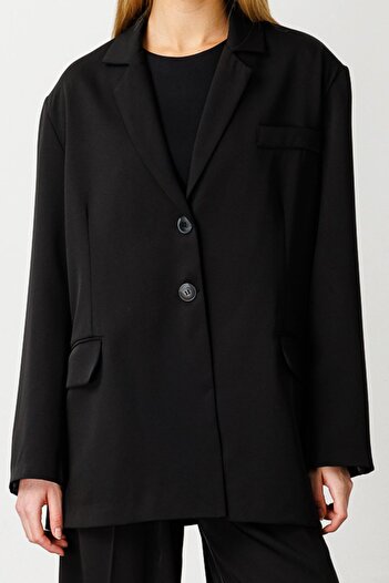 Hooopstore Μαύρο Frank Oversize Blazer Jacket