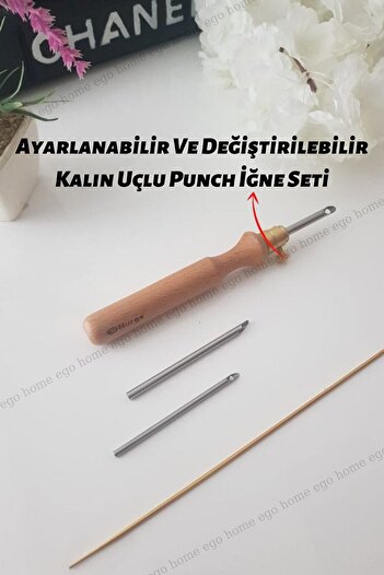 ego home Σετ καρφίτσες από μαλλί Nurge με 3 καρφίτσες με χοντρή μύτη