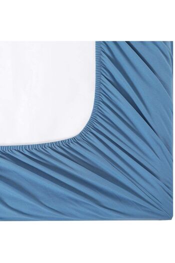 LADYNİL Простирадло 100x200 односпальна еластична гребінчаста бавовняна Carsaf 100 Cotton Blue