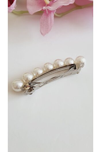 PETEK AKSESUAR Pearl Clip Hair Clip 9 Cm