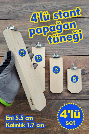 Vixpet Venty 4-Piece Natural Parrot Perches - Sultan, Lori, Budgie, Monk, Forpus, Sevda, Senegal