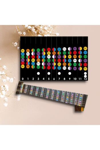 cantekin Gitar Sticker Türkçe Nota Yerleri Gitar Klavyesi Nota Öğrenme