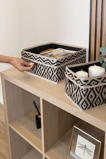 Nisahometeks 2-Piece Drawer and Shelf Organizer - Basket Organizer