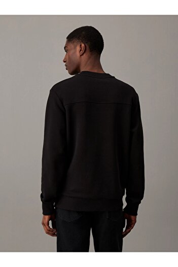 Calvin Klein Men's Black Sweatshirt - Long Sleeve, Comfortable, Brand Logo K10K 113566 -Beh