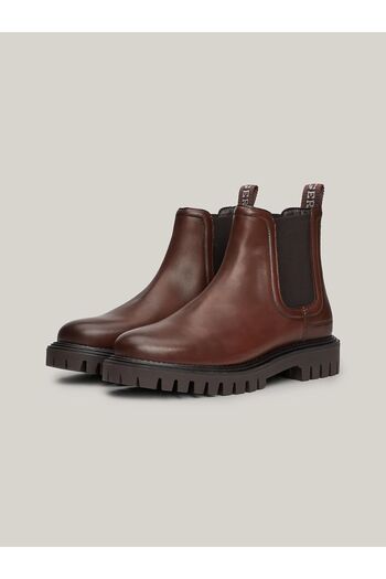 Tommy Hilfiger Men's Leather Comfortable Brown Boots for Daily Use - Fm0Fm05197-Gvi