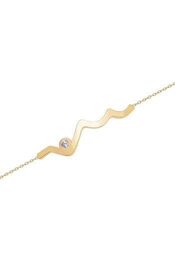 Diamond Line-Gülaylar Altın Nabız Bileklik