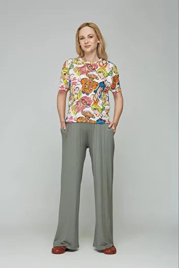 Motherway Seasonal Elastic Waist Pants for Pregnant Women - before & after