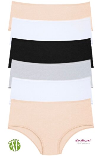 Afrodizyac High Waist 6-Piece Bamboo Slip Set - Extra Soft and Flexible