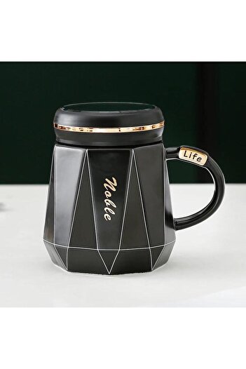 e-life shop Scandinavian Designed Mirrored Lid Warm Mug Cup Mug Mini Motivation Thermos 400 ml
