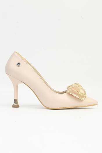 Pierre Cardin ® | PC-54028 Kadın Krem Topuklu Ayakkabı