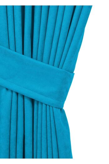 cheap's home Velvet Honeycomb Textured Sparse - 1x2 Pleated Background Curtain (PETROL)