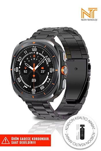 Nezih Case Samsung Galaxy Watch Ultra Compatible Original Pin Adjustable Stainless Steel Link Cord