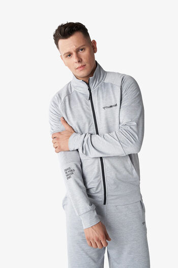 hummel Ανδρική φόρμα γκρι φερμουάρ Hmljas 921780 -1091