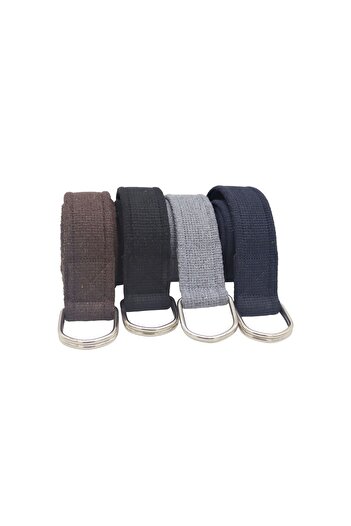 Anatolia Unisex 4 τεμαχίων καφέ μαύρο γκρι Navy D πόρπη υφαντό Tactical Sports Canvas Tote Ζώνη τζιν