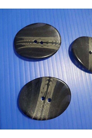 İMREN AKSESUAR Button Trapezoid Black 4 Cm 1 Pack 5 Pieces