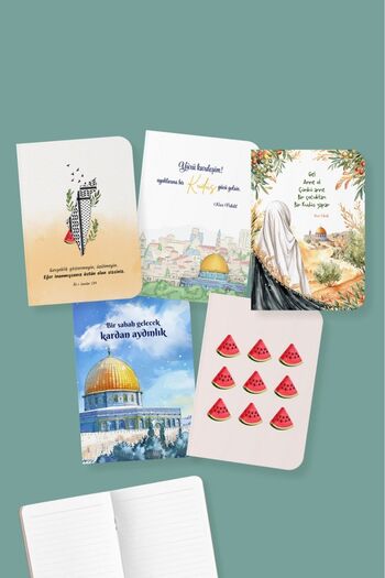 Dava Adamı Yayınları Jerusalem Mini Notebook Series - Set of 5