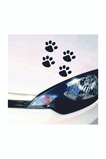 AVERY Autocolant pentru mașină Cat Paw, negru compatibil cu toate vehiculele