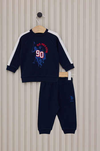 U.S. Polo Assn. Licensed Striped Detailed Bottom Top Baby Set