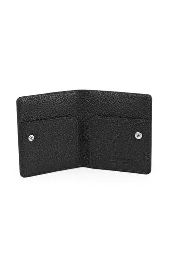 Daniel Klein DKL5239-1 Чорний чоловічий гаманець та картка з натуральної шкіри