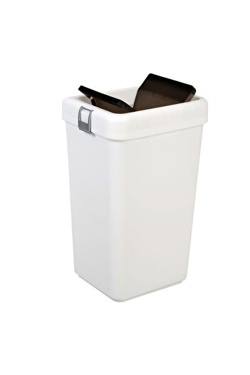 ego home Mote White 40 Lt Trash Can Sensitive Lid Trash Can Practical Lid