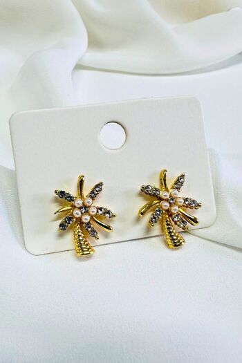 PETEK AKSESUAR PEARL ROCKED MINIMAL EARRING