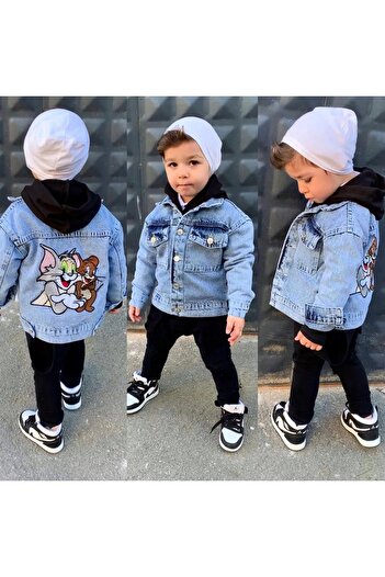 yns coolstar JACHETĂ DE JEANS SEZONIERĂ MODEL UNISEX CU BORDURI