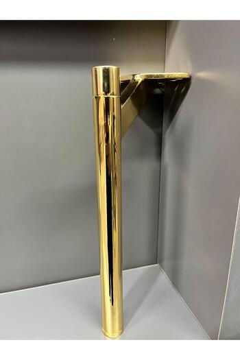 Emaks Slide X Metal Foot 25cm Aur pentru scaun dulap noptiera comoda unitate TV modernă picior mobilă pouf auriu
