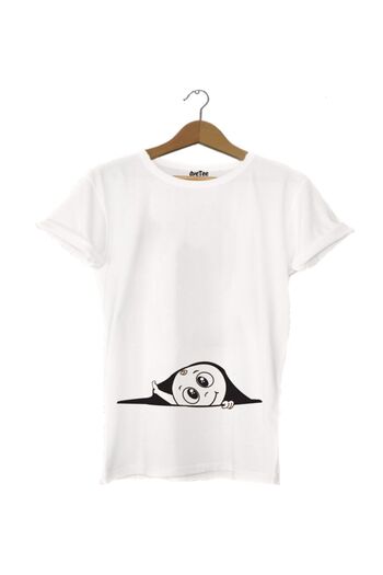 Pink Sky Pregnant Women's T-Shirt - Baby on the Road