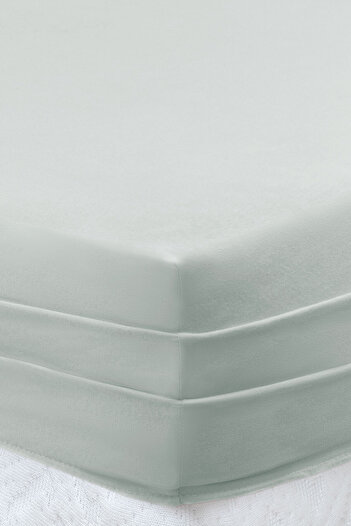 Yataş Softy Single 100% Cotton Elastic Combed Cotton Bed Sheet - Sage